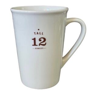 2010 Starbucks White Ceramic "Tall 12oz"  Coffee Mug